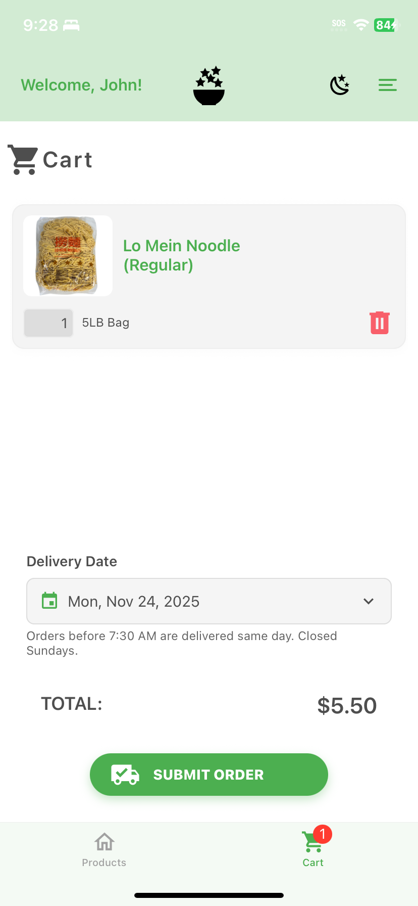 Step 3: Schedule delivery